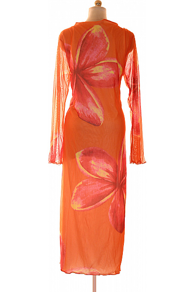 boohoo Oranžové květované maxi šaty s dlouhým rukávem Vel. 54 | boohoo | obrázek 3