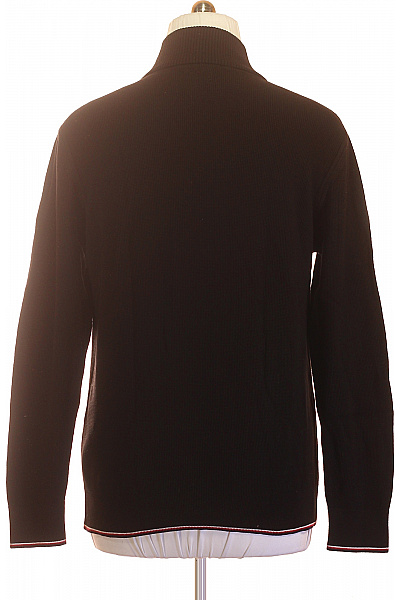 Černý pánský pletený pulovr se stojáčkem na zip Velikost 2XL | Unimoda | obrázek 3