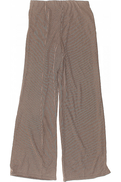 boohoo Hnědé pruhované široké kalhoty Palazzo Velikost DE 42 | boohoo | obrázek 3