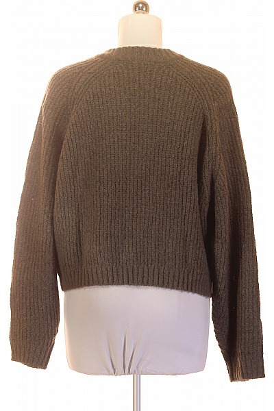Dámský khaki pletený kardigan na zip crop Vel. 38 | Unimoda | obrázek 3