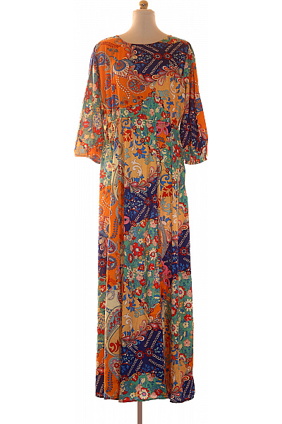 boohoo Barevné maxi šaty s dlouhým rukávem boho květované Velikost EU 48 | boohoo | obrázek 2