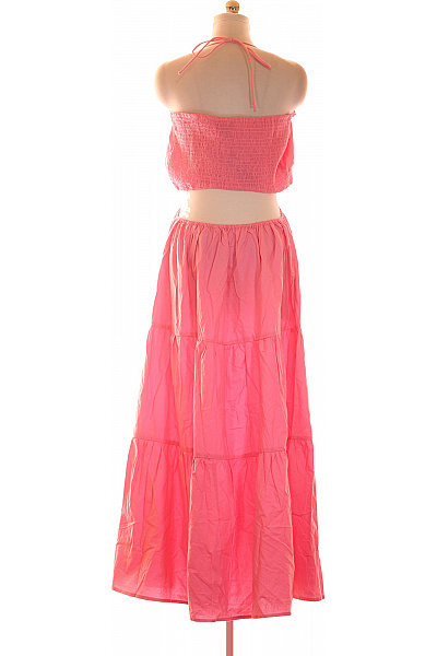 boohoo Dlouhé růžové šaty na ramínka letní boho Velikost EU 46 | boohoo | obrázek 3
