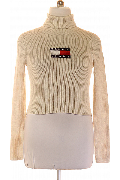 TOMMY HILFIGER Béžový Dámský Crop Rolák S Dlouhým Rukávem Velikost L