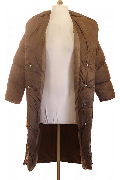 TRENDYOL Hnědá dlouhá prošívaná zimní bunda s kapucí puffer Vel. l | TRENDYOL | obrázek 3