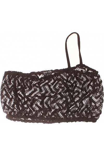 boohoo černé krajkové crop top bez rukávů | boohoo | obrázek 2