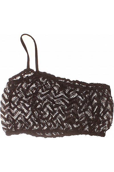 boohoo černé krajkové crop top bez rukávů | boohoo | obrázek 3