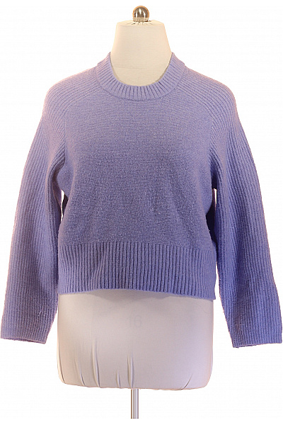 VERO MODA Fialový Dámský Crop Pulovr žebrovaný Velikost L
