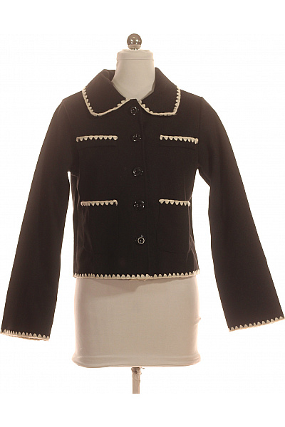boohoo Dámský krátký kabát černý elegantní vintage Vel. 36 | boohoo | obrázek 2
