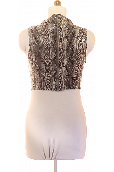 boohoo Dámské tílko crop s potiskem hadí kůže lesklé Velikost EU 40 | boohoo | obrázek 3