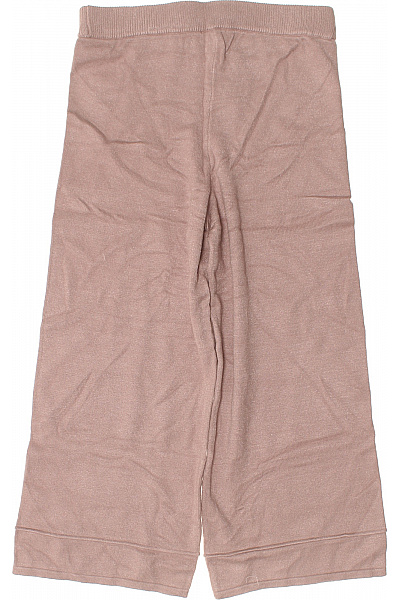Růžové úpletové široké kalhoty s vysokým pasem Velikost L | Unimoda | obrázek 3
