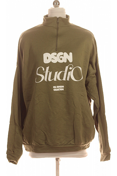 boohoo Dámská khaki mikina DSGN Studio s dlouhým rukávem a potiskem Velikost 36 | boohoo | obrázek 2