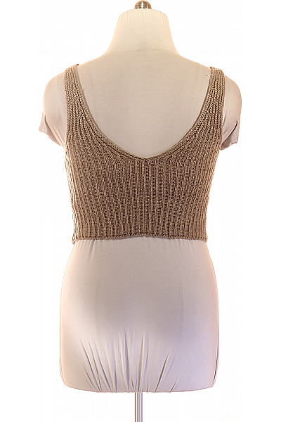 Dámské béžové tílko crop top bez rukávů Vel. L | Unimoda | obrázek 3