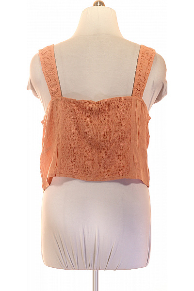 boohoo Dámská halenka bez rukávů crop krajková s mašlí oranžová Vel. EU 54 | boohoo | obrázek 2