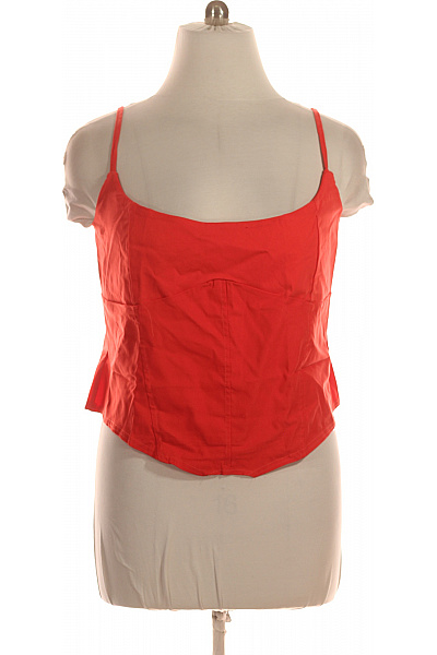 boohoo Červený dámský crop top bez rukávů Vel. EU 56 | boohoo | obrázek 2