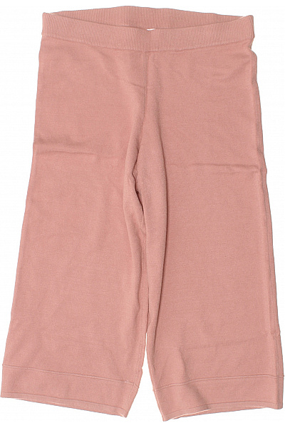 Dámské Růžové úpletové Tepláky Pod Kolena Volnočasové Velikost 2XL