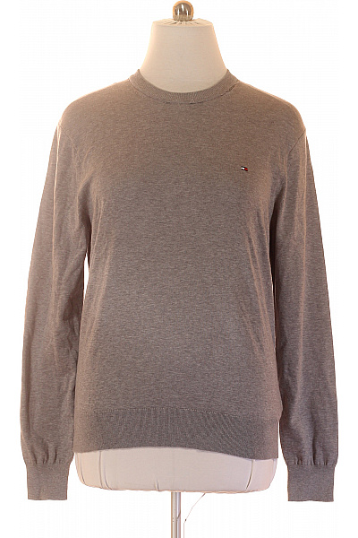 TOMMY HILFIGER šedý Svetr S Dlouhým Rukávem Basic Velikost XL