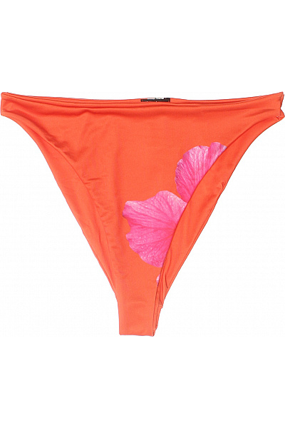 boohoo Oranžové květinové plavkové kalhotky s vysokým pasem Velikost EU 50 | boohoo | obrázek 2