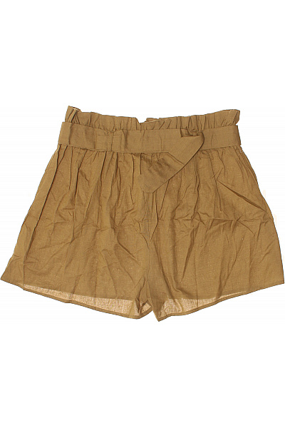 boohoo Dámské khaki bavlněné kraťasy s vysokým pasem a páskem Vel. 46 | boohoo | obrázek 3