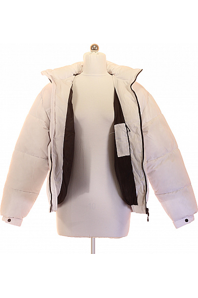 Bershka Bílá dámská prošívaná puffer bunda do pasu Vel. m | Bershka | obrázek 3