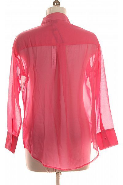 boohoo Dámská růžová průhledná košile s dlouhým rukávem Vel. M | boohoo | obrázek 3