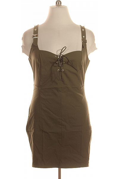 boohoo Zelené šaty na ramínka mini korzetové sexy Vel. 48 | boohoo | obrázek 2