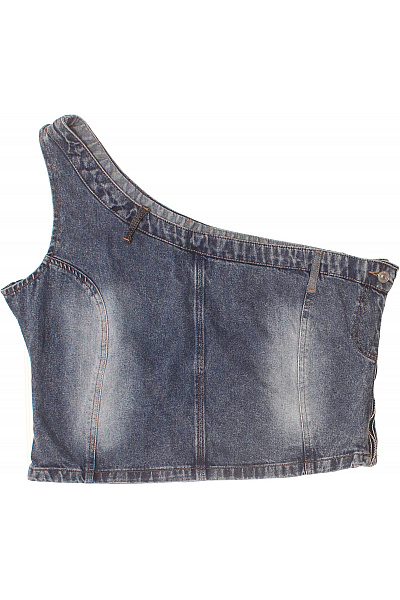 boohoo Dámský džínový crop top na jedno rameno Vel. 48 | boohoo | obrázek 2