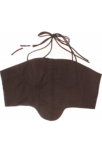 boohoo Hnědý dámský crop korzet bez rukávů na párty Vel. 48 | boohoo | obrázek 2