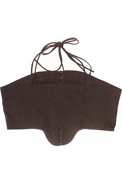 boohoo Hnědý dámský crop korzet bez rukávů na párty Vel. 48 | boohoo | obrázek 3
