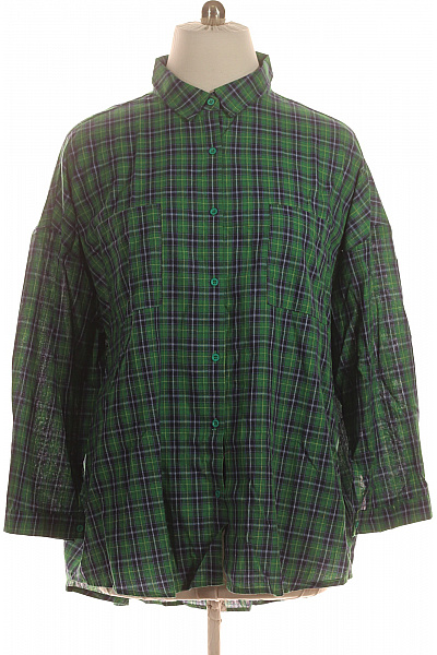 boohoo Zelená kostkovaná košile oversized ležérní Velikost 50 | boohoo | obrázek 2