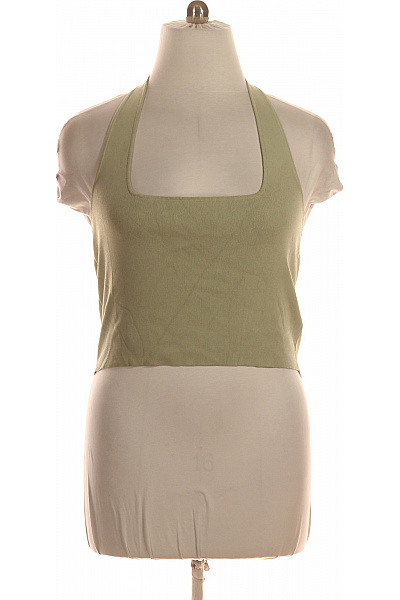 the drop Dámský khaki crop top s hranatým výstřihem bez rukávů Velikost XXL | the drop | obrázek 2