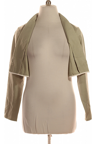 boohoo Dámské sako krátké khaki elegantní s jedním knoflíkem Vel. EU 44 | boohoo | obrázek 4
