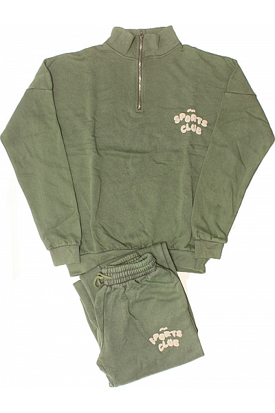 Boohoo Dámský Khaki Oversized Komplet Se Zipem