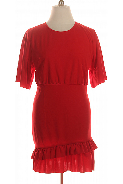 boohoo Červené mini šaty s volánem Vel. EU 54 | boohoo | obrázek 2