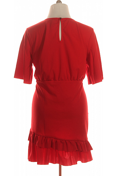 boohoo Červené mini šaty s volánem Vel. EU 54 | boohoo | obrázek 3