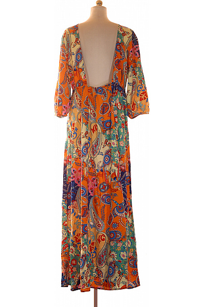 boohoo Barevné maxi šaty s dlouhým rukávem boho Vel. 42 | boohoo | obrázek 3