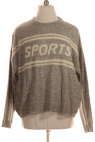 boohoo Šedý sportovní pletený pulovr s nápisem | boohoo | obrázek 2