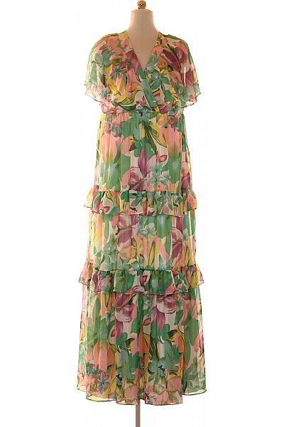 boohoo Barevné květované maxi šaty zavinovací boho letní Velikost EU 44 | boohoo | obrázek 2