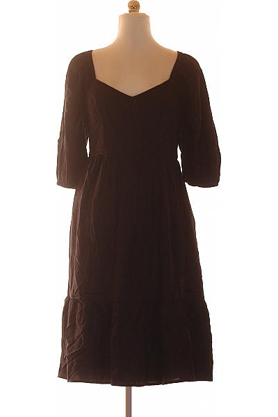 the drop Černé midi šaty s krátkým rukávem Vel. EU S | the drop | obrázek 2