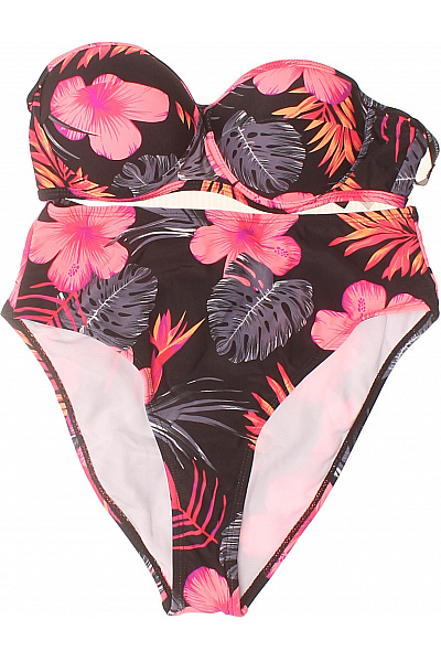 boohoo Dámské dvoudílné plavky s vysokým pasem květinové Velikost 32 | boohoo | obrázek 2