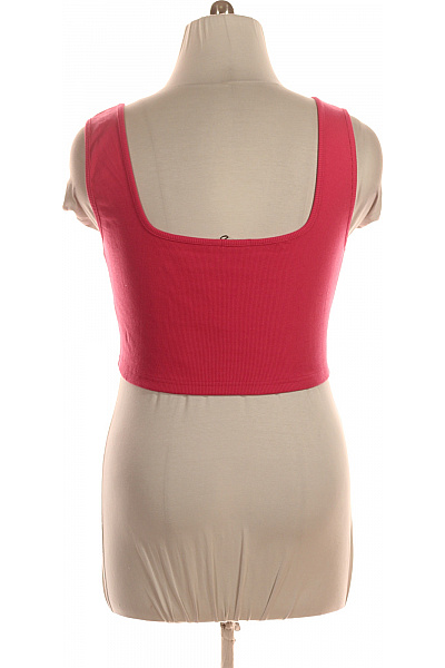 boohoo Růžový crop top bez rukávů s hranatým výstřihem basic Vel. EU XL | boohoo | obrázek 3