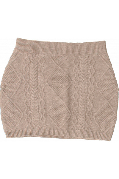 boohoo Béžová pletená mini sukně s copánkovým vzorem Vel. L | boohoo | obrázek 2