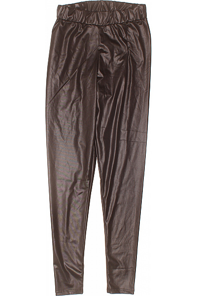 boohoo Hnědé koženkové legíny s vysokým pasem Vel. 34 | boohoo | obrázek 2