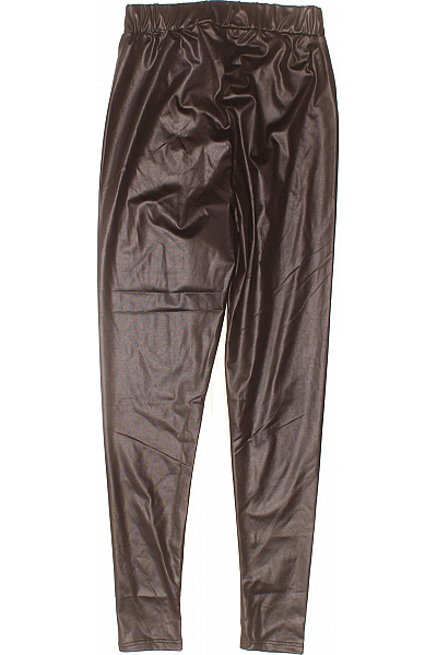 boohoo Hnědé koženkové legíny s vysokým pasem Vel. 34 | boohoo | obrázek 3