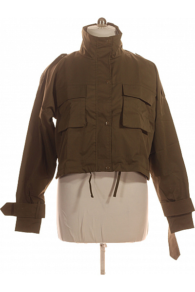 boohoo Dámská khaki vojenská bunda krátká | boohoo | obrázek 2