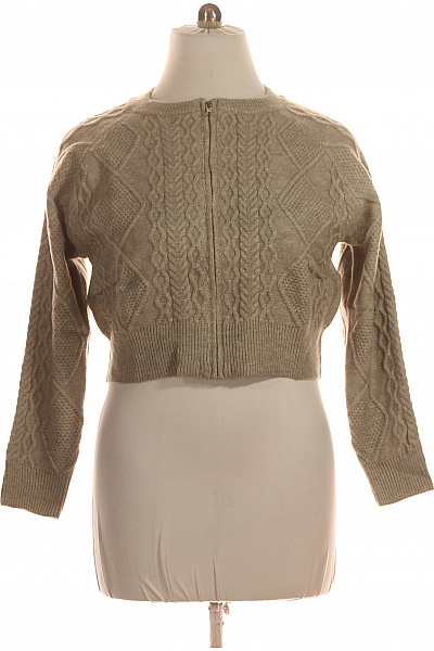 boohoo Dámský khaki crop kardigan na zip s copánkovým vzorem Velikost L | boohoo | obrázek 2