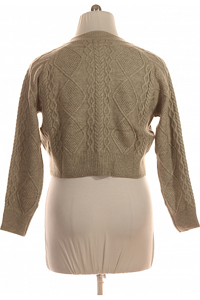 boohoo Dámský khaki crop kardigan na zip s copánkovým vzorem Velikost L | boohoo | obrázek 3
