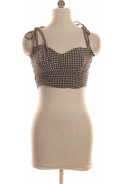 boohoo Dámské tričko bez rukávů kostkované crop top | boohoo | obrázek 4