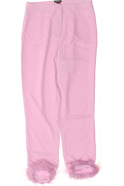 boohoo Dámské růžové kalhoty s peřím elegantní Velikost EU 42 | boohoo | obrázek 2