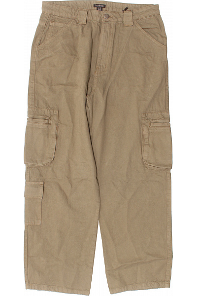 boohoo Khaki cargo kalhoty s kapsami volnočasové bavlněné Velikost EU 42 | boohoo | obrázek 2