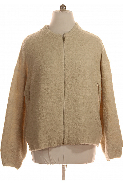 boohoo Béžový pletený kardigan na zip Velikost 48 | boohoo | obrázek 2